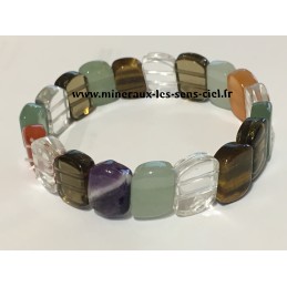 Bracelet plaquette Multistones