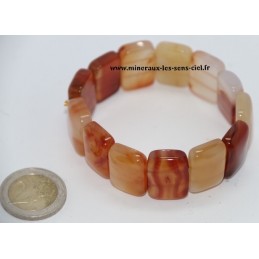 Bracelet Plaquette Large Cornaline