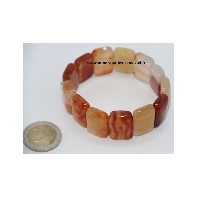 Bracelet Plaquette Large Cornaline