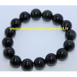 Bracelet Boules 12mm Obsidienne Oeil Céleste