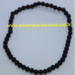 Bracelet Boules 4mm Onyx Mat