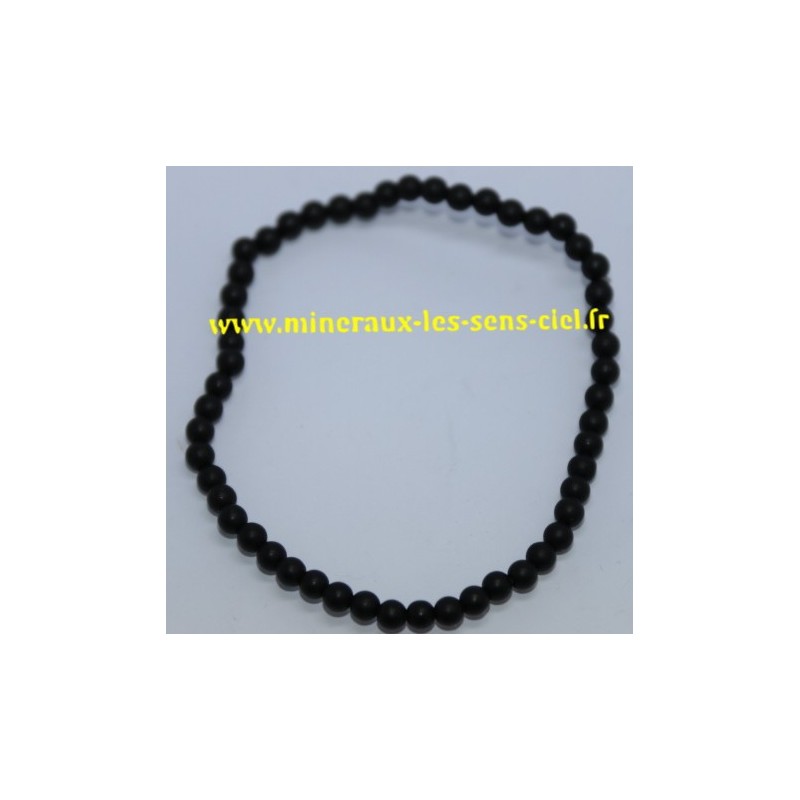 Bracelet Boules 4mm Onyx Mat