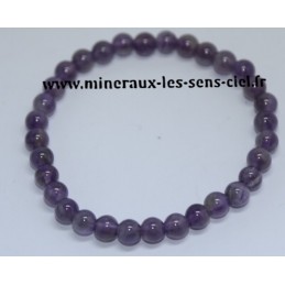 Bracelet Boules 6mm Amethyste