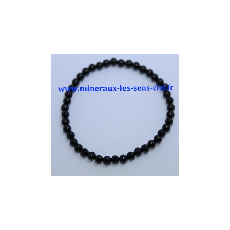 Bracelet Boules 4mm Onyx