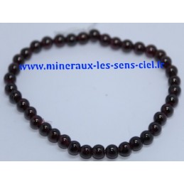 Bracelet Boules 6mm Grenat