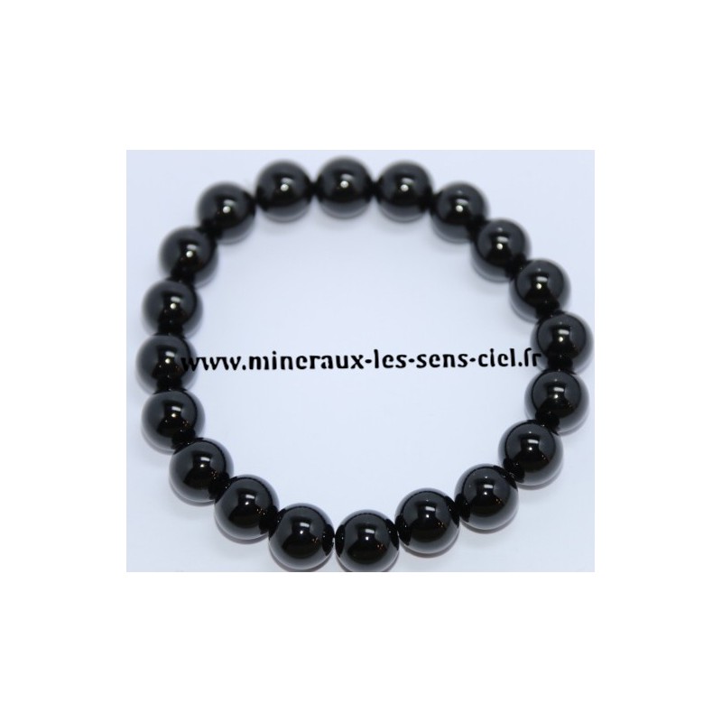 Bracelet Boules 10mm Onyx Noir