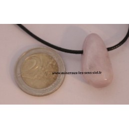 Pendentif Kunzite pierre roulée