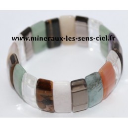 Bracelet  Plaquette Multi-Pierre