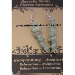 Boucle d'Oreille Baroque Aventurine