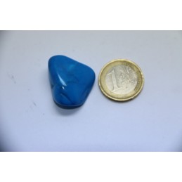 Howlite bleu pierre roulée