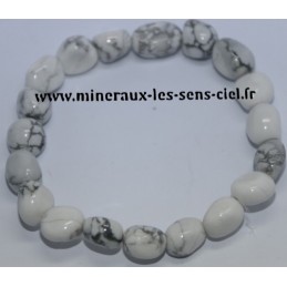 Bracelet Nuggets Howlite  Blanc