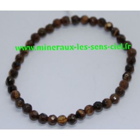 Bracelet œil De Tigre Naturel Grade A - Boules 4mm, Marque Coco Papaya, Neuf Avec étiquettes