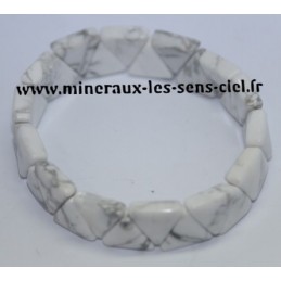  Bracelet Triangle Howlite Blanche