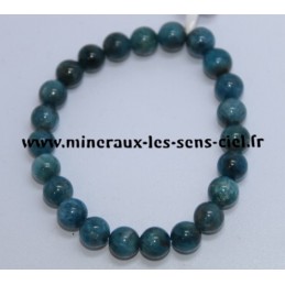 Bracelet Boules 8mm Apatite Bleue