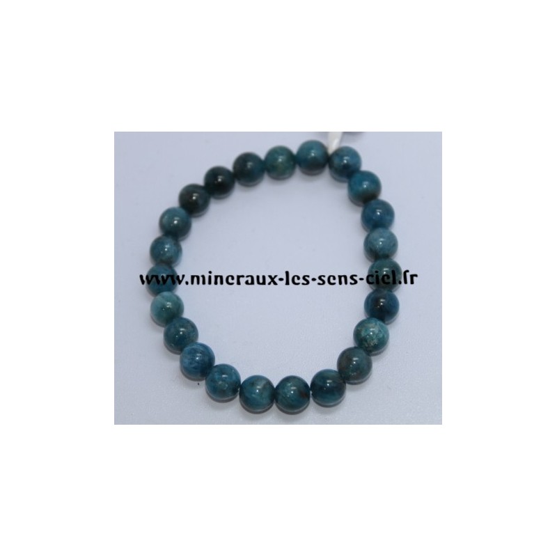 Bracelet Boules 8mm Apatite Bleue