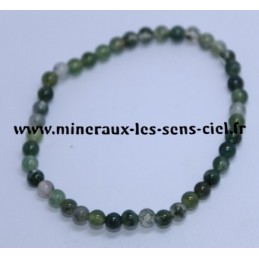 Bracelet Boules 4mm Agate Mousse