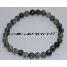 Bracelet Boules 6mm Agate Mousse