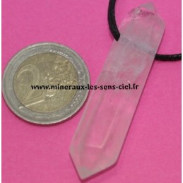 Pendentif Biterminé Cristal de Roche