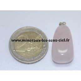 Pendentif Quartz Rose pierre roulée