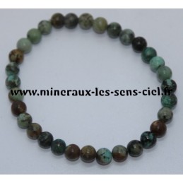 Bracelet Boules 6mm Turquoise du Congo