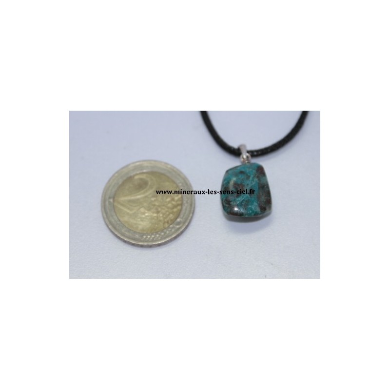 Pendentif Chrysocolle bélière en argent