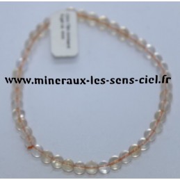 Bracelet Boules 4mm Citrine 