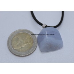 Pendentif Calcédoine Bleue