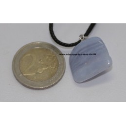 Pendentif Calcédoine Bleue