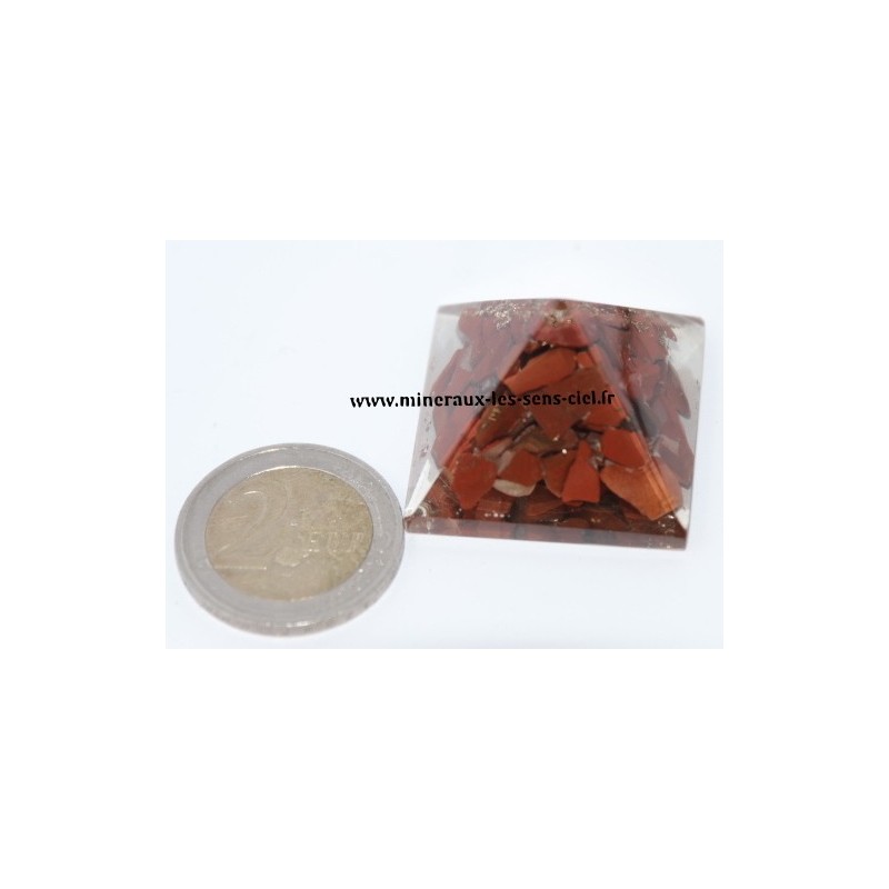 Pyramide Orgonite Jaspe Rouge