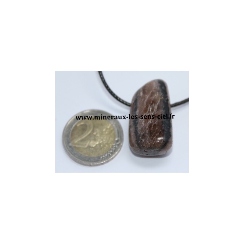 Pendentif Chiastolite Pierre Roulée