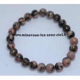 Bracelet Boules 8mm Rhodonite