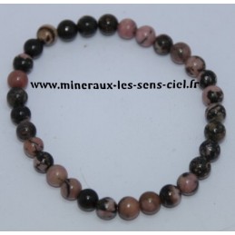 Bracelet Boules 6mm Rhodonite