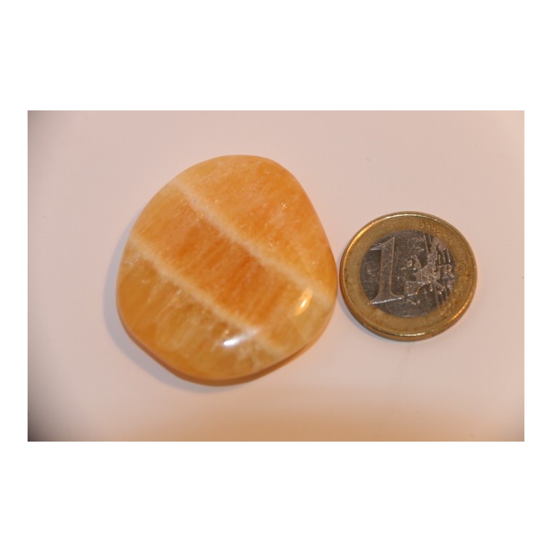 Calcite Orange galet pierre roulée