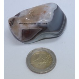 Agate de Botswana galet pierre roulée 58gr
