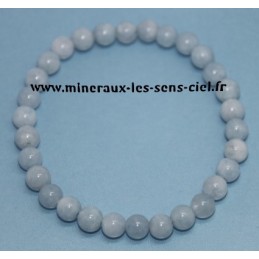 Bracelet Boules 6 mm Aigue Marine