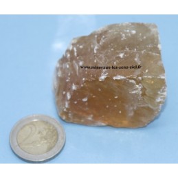 Calcite miel pierre brute