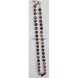 Collier Boules 8mm Rhodonite