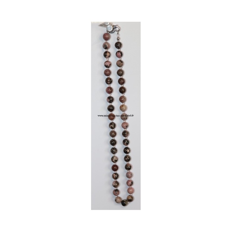 Collier Boules 8mm Rhodonite