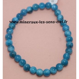 Bracelet Boules 6mm Apatite Bleue