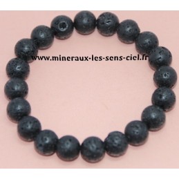 Bracelet Boules 10mm Pierre de Lave