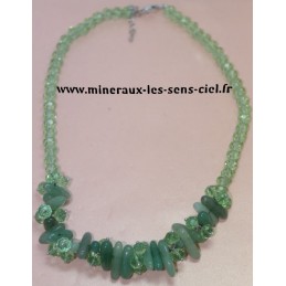 Collier Aventurine Facettée 45cm