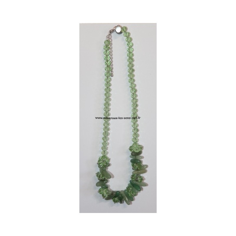 Collier Aventurine Facettée 45cm