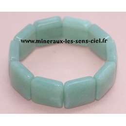 Bracelet Large Plaquette Aventurine Verte