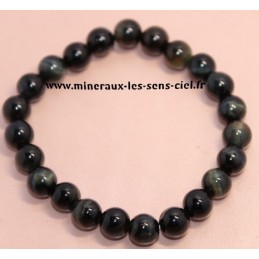 Bracelet Boules 8mm Oeil de faucon