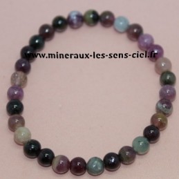 Bracelet Boules 6mm Tourmaline Multicolore