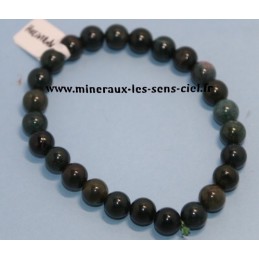 Bracelet Boules 8mm Héliotrope (Jaspe Sanguin)