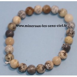 Bracelet Boules 8mm Merlinite (Opale Dendritique)