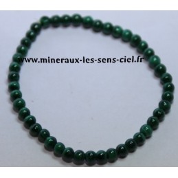 Bracelet Boules 4mm Malachite