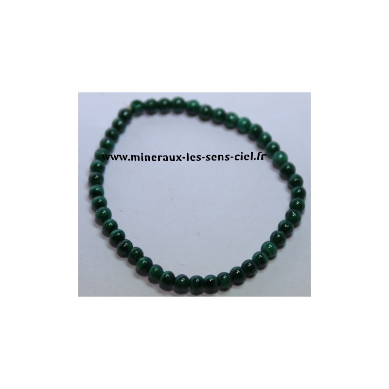 Bracelet Boules 4mm Malachite