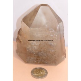 Pointe Quartz Fumé brute poli 470gr